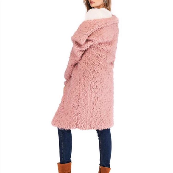 Jackets & Blazers - Fur pink coat